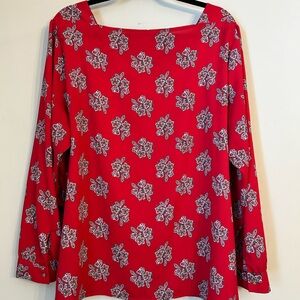 LOFT Red Floral Women's Blouse